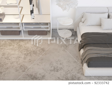 Interior mock up for carpet. Room interior in... - Stock Illustration ...