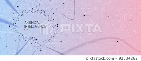 Conceptual technology illustration of artificial intelligence 92334262