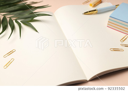 Concept of accessories for office or study, close up 92335502