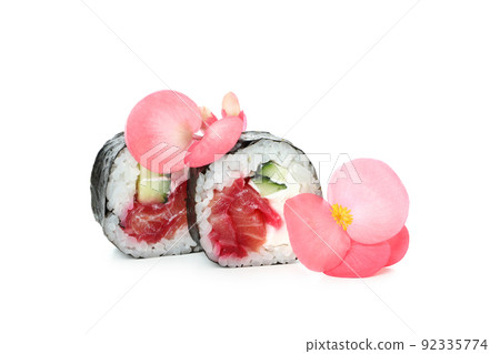 Maki isolated on white background, close up Maki isolated on white background, close up 92335774