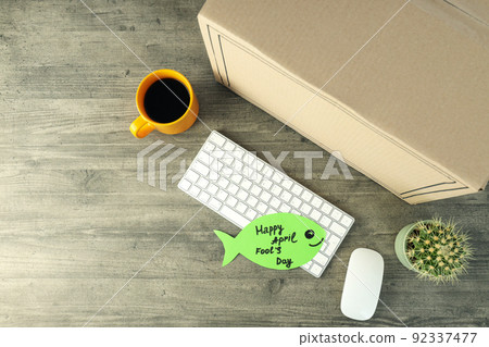 Concept of April Fool's Day, space for text 92337477