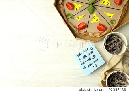 Concept of April Fool's Day, space for text 92337488