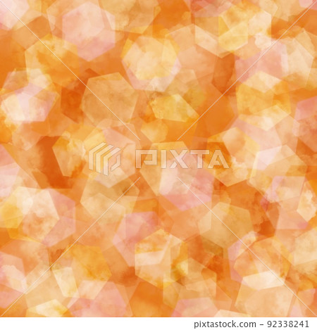 Hexagonal pattern with overlapping cloud textures, geometric pattern abstract background) Orange cloudy modern square vivid evening Hexagonal pattern with overlapping cloud textures, geometric pattern abstract background) Orange cloudy modern square vivid evening 92338241