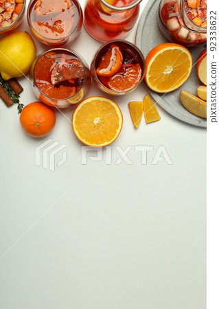 Concept of alcohol drink with Sangria, space for text Concept of alcohol drink with Sangria, space for text 92338622