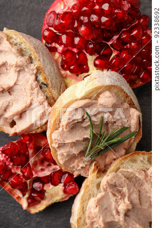 Concept of tasty food with pate sandwiches, close up Concept of tasty food with pate sandwiches, close up 92338692