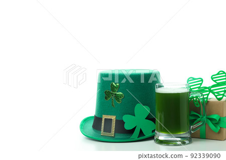St.Patrick's Day accessories isolated on white background St.Patrick's Day accessories isolated on white background 92339090