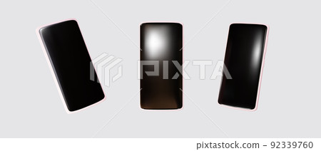 Realistic set smartphone mockup for presentation and advertising template. Vector illustration Realistic set smartphone mockup for presentation and advertising template. Vector illustration 92339760