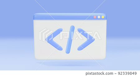 3d Web Development concept. Website coding, Web page. Vector illustration. 3d Web Development concept. Website coding, Web page. Vector illustration. 92339849