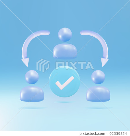 3d Distribution Icon. Assignment, Delegating. Vector illustration. 3d Distribution Icon. Assignment, Delegating. Vector illustration. 92339854
