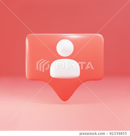 3d notification Add Friend Icon. Vector illustration. 92339855