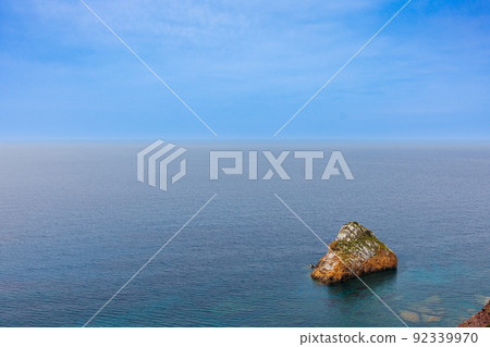 The coast near the old mines in the area between Masua and Nebida on Sardinia island 92339970
