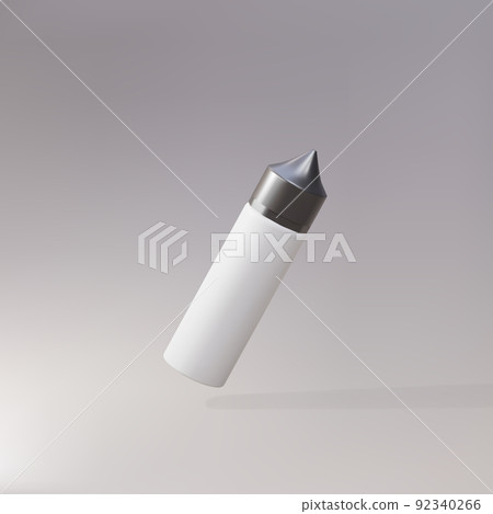 Vape liquid plastic bottle packaging 3d realistic mockup. Vector illustration. Vape liquid plastic bottle packaging 3d realistic mockup. Vector illustration. 92340266
