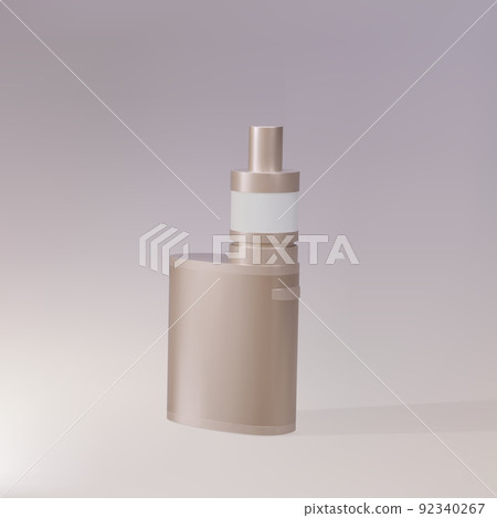 3d Realistic electronic cigarette. Copper vaping device. Vector illustration. 92340267