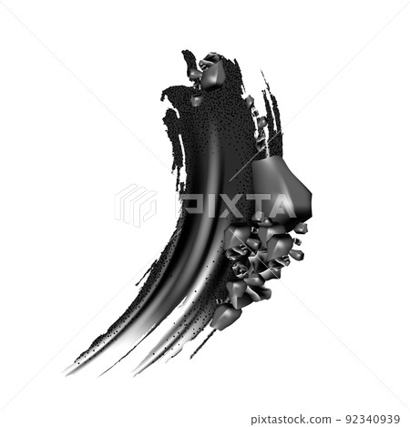 texture coal stroke realistic vector 92340939
