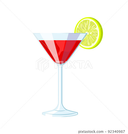 cosmopolitan cocktail cartoon vector illustration 92340987