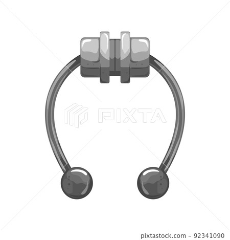 chrome piercing ring cartoon vector illustration chrome piercing ring cartoon vector illustration 92341090