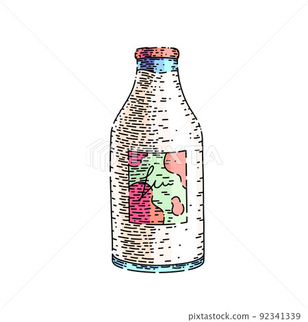 milk bottle sketch hand drawn vector milk bottle sketch hand drawn vector 92341339