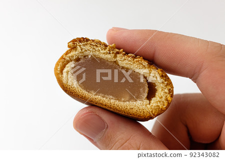 Kuri manju on white background Kuri manju on white background 92343082