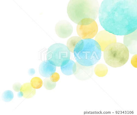 手繪水彩chigiri-e風格肥皂泡白色背框插畫矢量素材 92343106