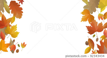 秋天落葉的背景圖框 秋天落葉的背景圖框 92343434