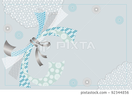 日本傳統圖案 Noshi 的背景 92344856