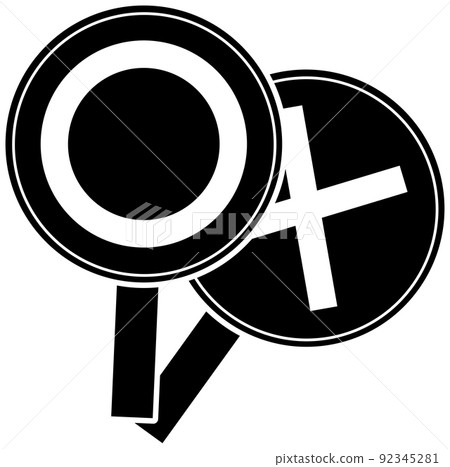 Silhouette that emphasizes the circle Silhouette that emphasizes the circle 92345281