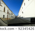 Drive through the town of Ronda with white walls in the morning (Ronda, Andalusia, Spain) 92345426