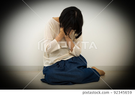 Middle female depressed Middle female depressed 92345659