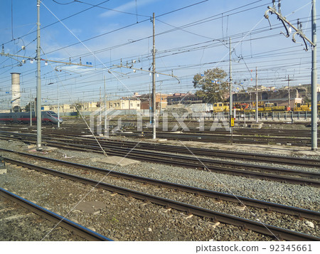 Car window near Roma Termini station in Rome / Rome, Italy 92345661