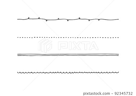 簡單的手寫裝飾線組 簡單的手寫裝飾線組 92345732