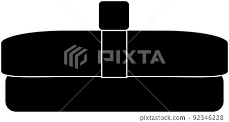 A simple blackboard eraser "silhouette" seen from the side 92346228