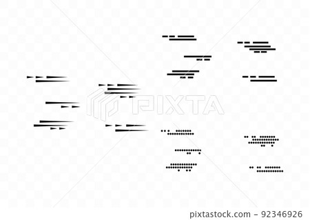 Speed lines isolated set. Motion effect for your design. 92346926