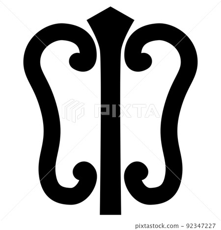 這是一個家族的徽章。它被稱為中陰 uchiwa。 這是一個家族的徽章。它被稱為中陰 uchiwa。 92347227