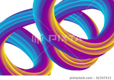 動感炫彩曲線組成的抽象背景 92347415