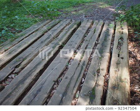在公園裡的木橋 在公園裡的木橋 92347504
