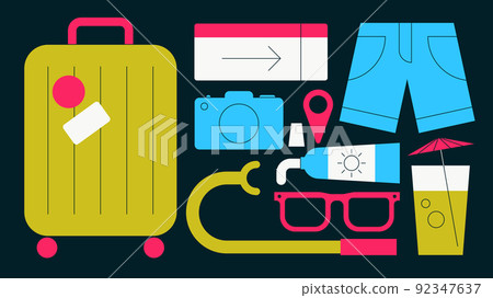 Flat Travel Concept Illustration 92347637
