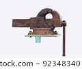 Vices were made during the times and according to the standards of the USSR. Old vise covered with corrosion. 92348340