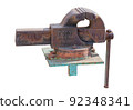 Vices were made during the times and according to the standards of the USSR. Old vise covered with corrosion. 92348341