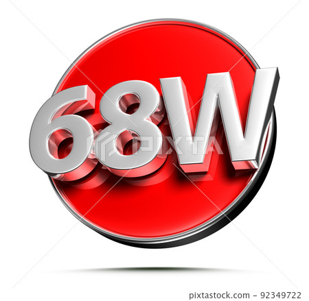 68W red circle. 92349722