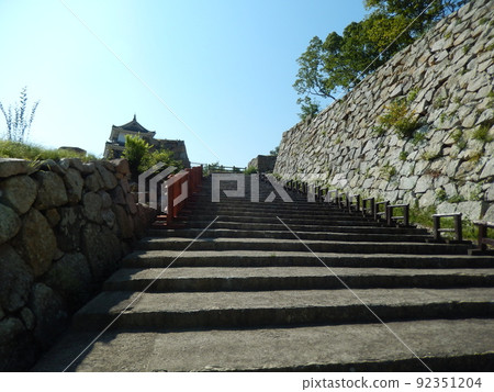Stairs to Akashi Castle Ruins Stairs to Akashi Castle Ruins 92351204