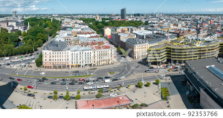 Aerial view of the Riga center in Latvia. 92353766