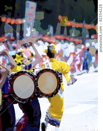 Summer Festival Morioka Sansa Odori Wadaiko 92354228