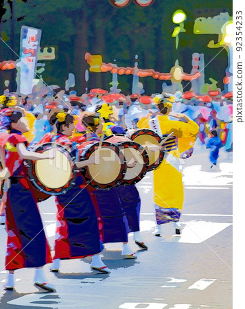Summer Festival Morioka Sansa Odori Wadaiko Summer Festival Morioka Sansa Odori Wadaiko 92354233