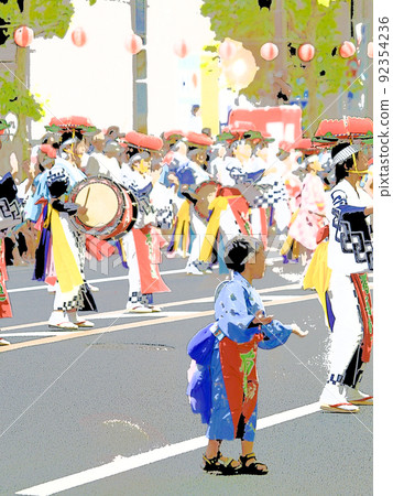 Summer Festival Morioka Sansa Odori Wadaiko 92354236