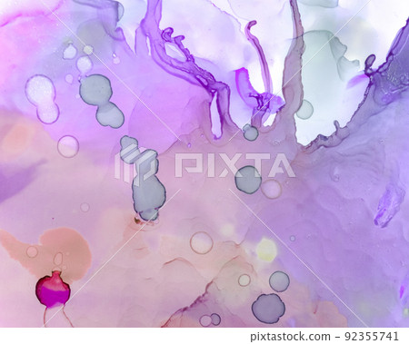 Ethereal Art Texture. Liquid Ink Wave Background. 92355741