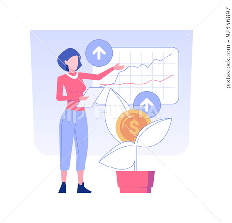 Company growth isolated concept vector... - Stock Illustration ...