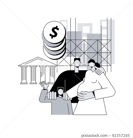 Business strategy abstract concept vector illustration. Business goals and plan, company achievement, market competitive position, decision making, performance efficient planning abstract metaphor. 92357285