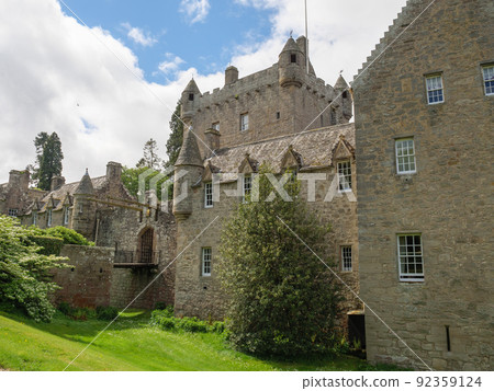 the scotish coast and a castle in the highlands 92359124