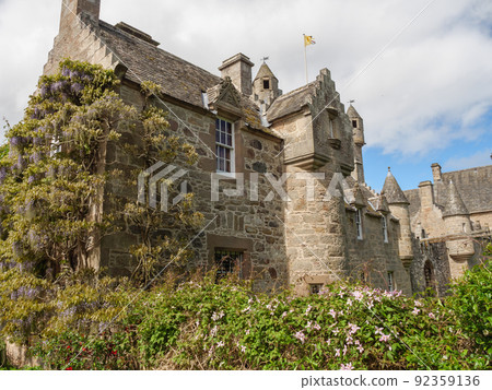 the scotish coast and a castle in the highlands 92359136