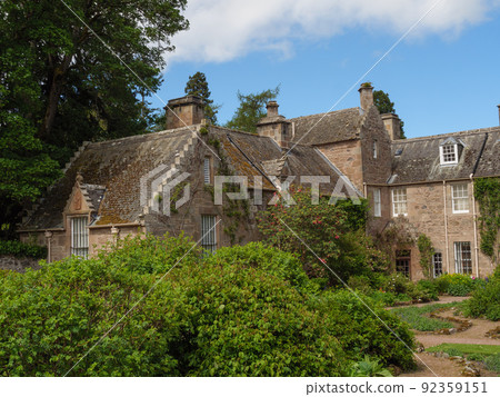 the scotish coast and a castle in the highlands 92359151